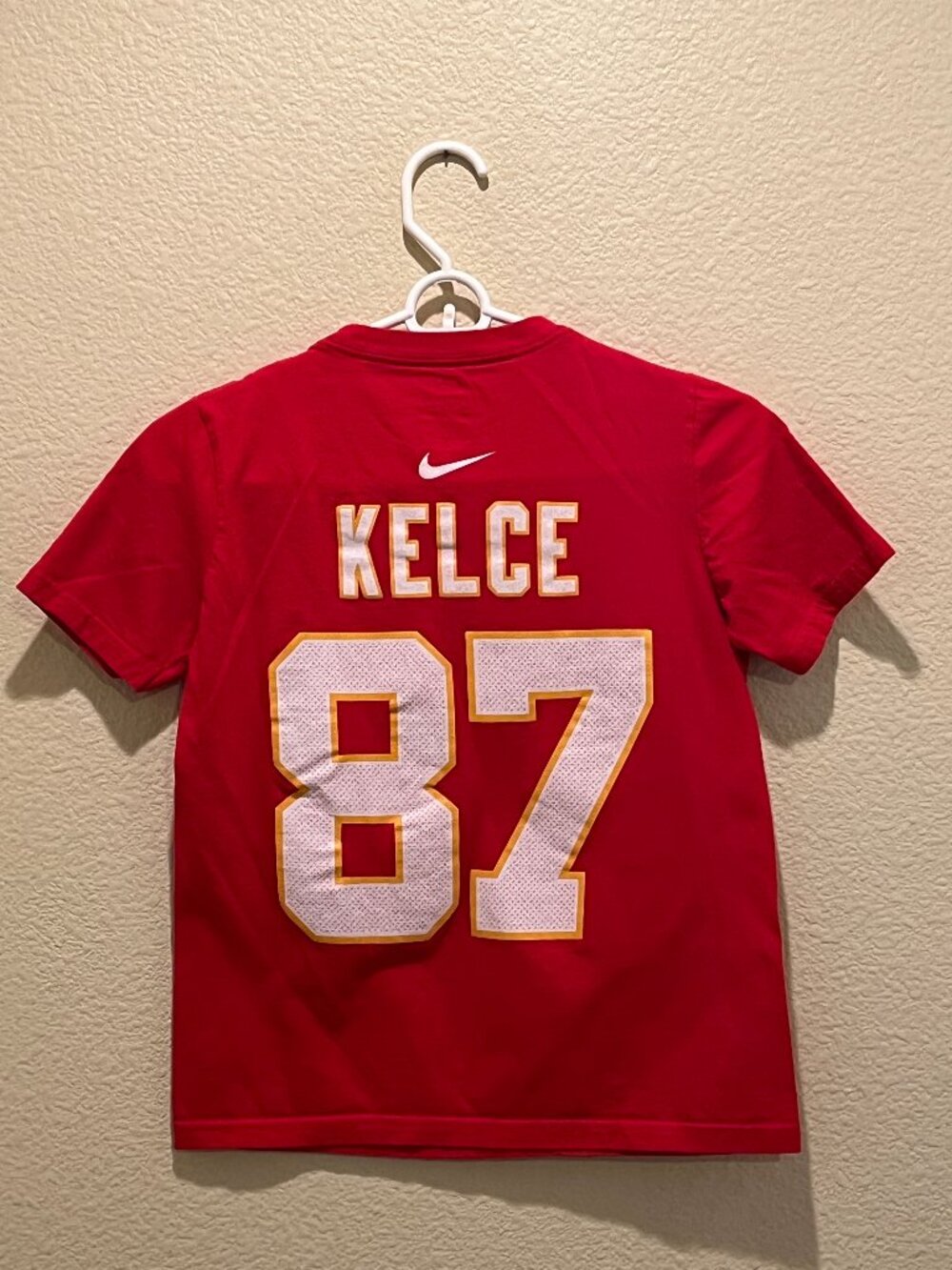 Nike Kansas City Chiefs Travis Kelce #87 Super Bowl LVII Youth T-Shirt M (10-12)
